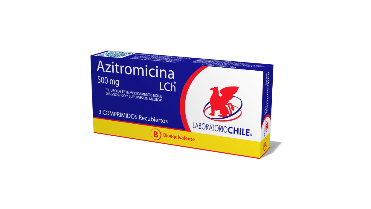 AZITROMICINA 500 MG X 3 COMPRIMIDOS RECUBIERTOS LABORATORIO CHILE