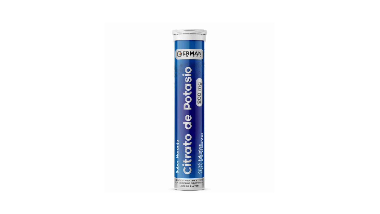 CITRATO DE POTASIO 800 MG X 20 TABLETAS EFERVESCENTES GERMAN ENERGY