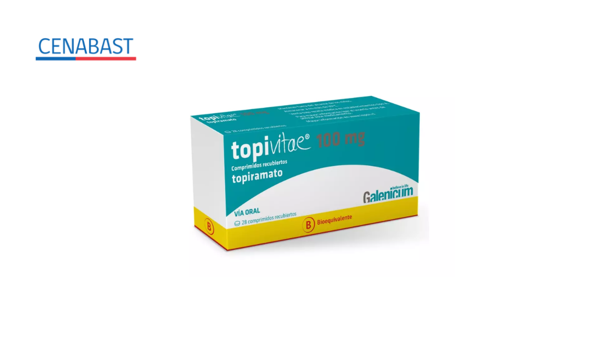 TOPIVITAE TOPIRAMATO 100 MG X 28 COMPRIMIDOS RECUBIERTOS [CENABAST]