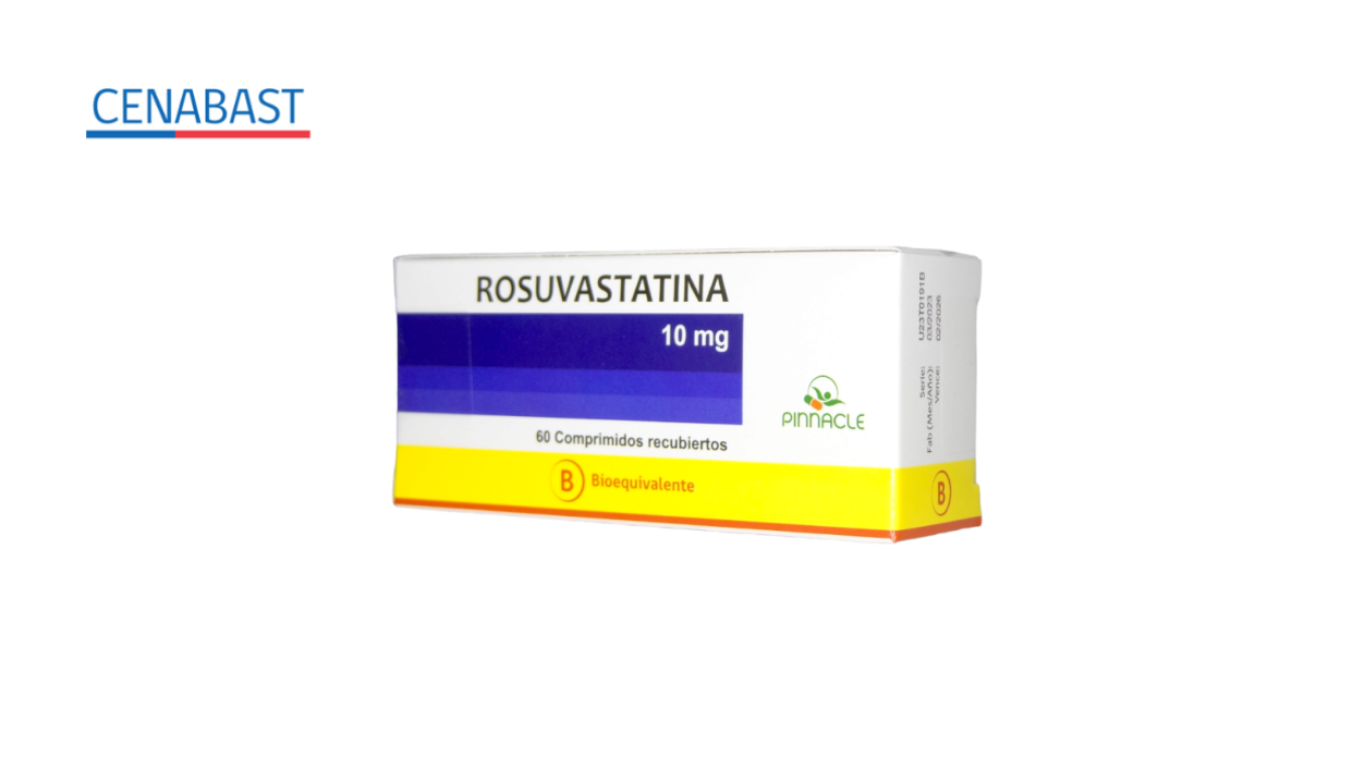 ROSUVASTATINA 10 MG X 60 COMPRIMIDOS RECUBIERTOS PINNACLE [CENABAST]