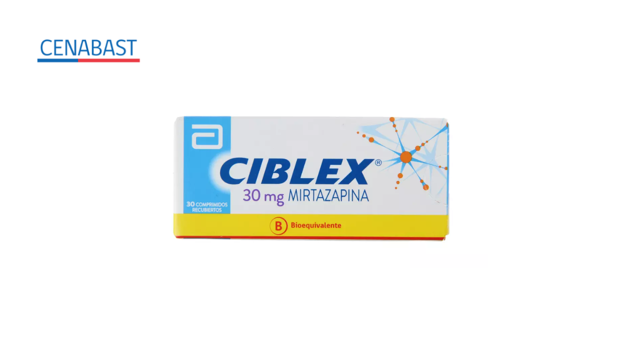 CIBLEX MIRTAZAPINA 30 MG X 30 COMPRIMIDOS RECUBIERTOS [CENABAST]