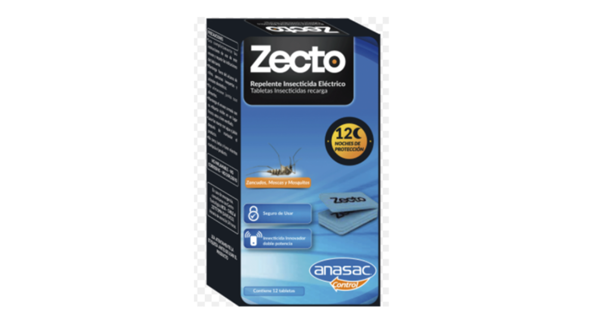 ZECTO REPELENTE INSECTICIDA TABLETAS RECARGA X 12 ANASAC