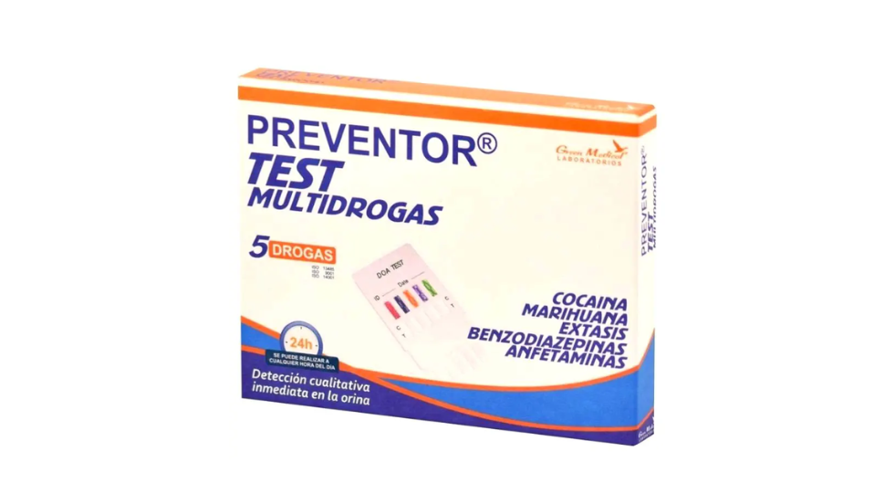 TEST MULTIDROGA 5 DROGAS X 1 PANEL GREEN MEDICAL