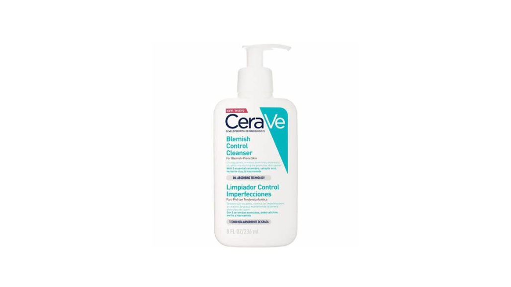 CERAVE LIMPIADOR CONTROL IMPERFECCIONES 3 CERAMIDAS X 236 ML GEL LIMPIEZA PARA PIEL CON TENDENCIA ACNEICA