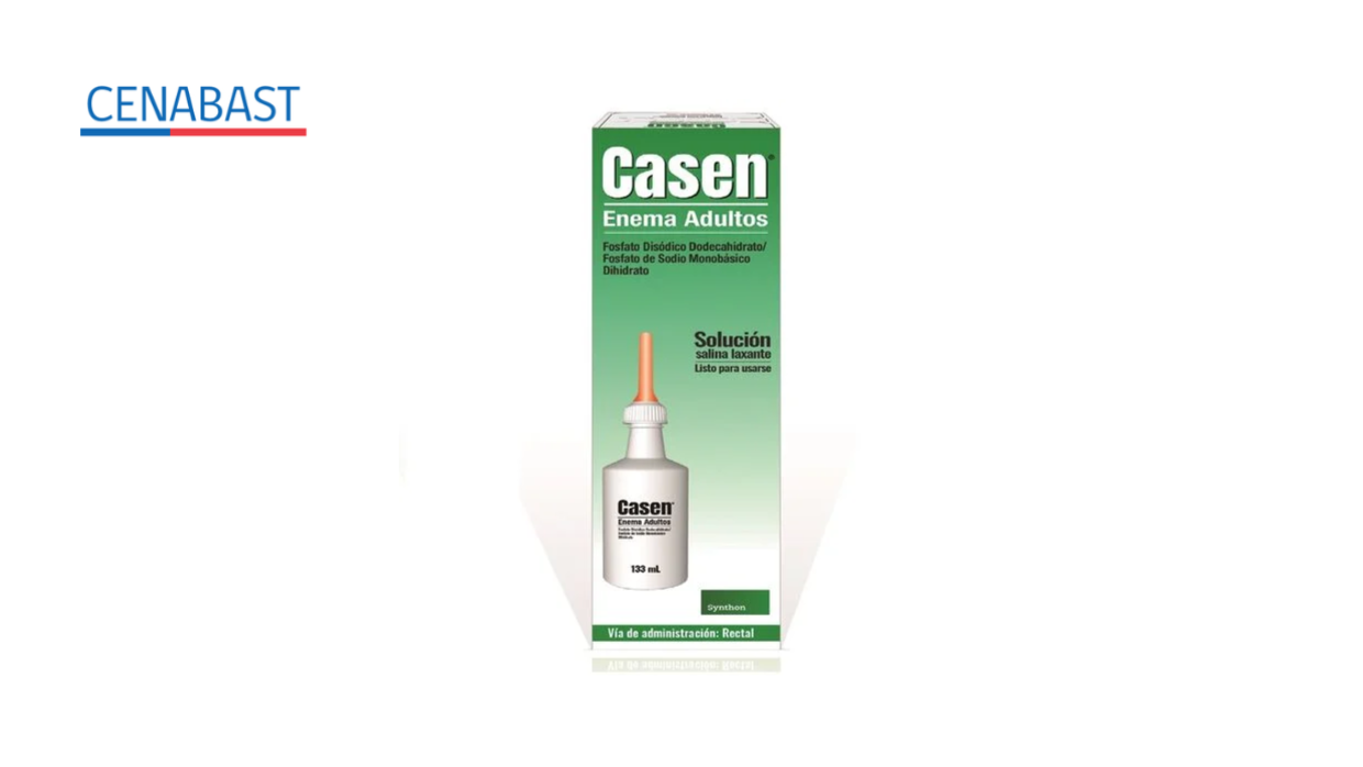 CASEN ENEMA ADULTOS FOSFATO DISODICO + FOSFATO DE SODIO SOLUCION LAXANTE RECTAL X 133 ML [CENABAST]