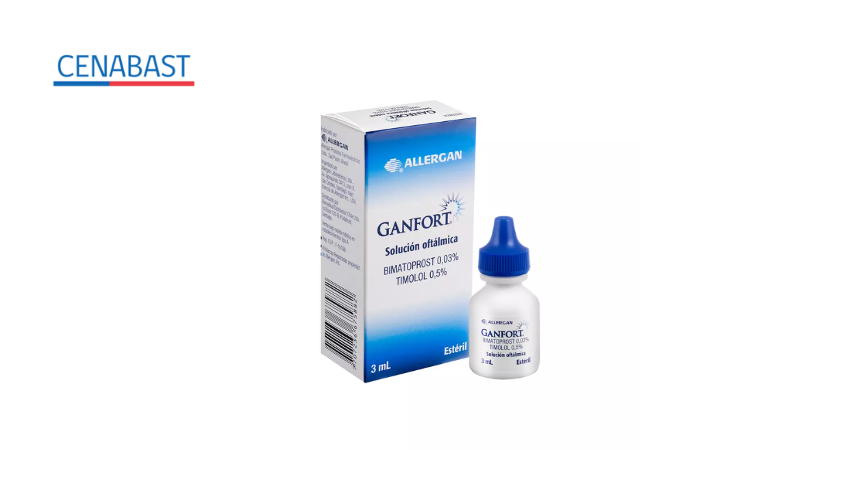 GANFORT BIMATOPROST 0,03% + TIMOLOL 0,5% SOLUCION OFTALMICA X 3 ML [CENABAST]