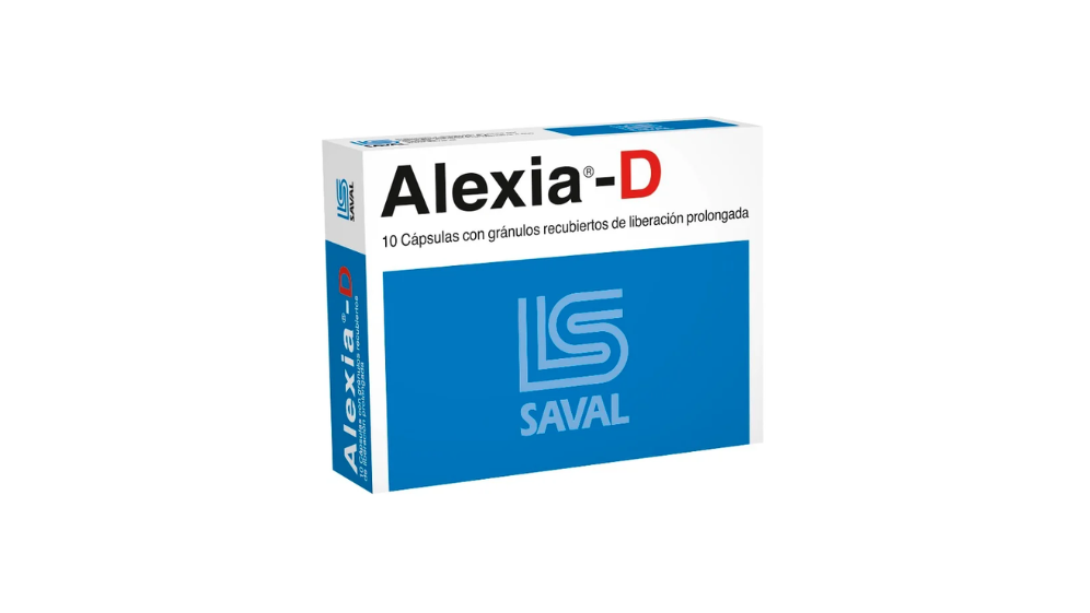 ALEXIA D PSEUDOEFEDRINA SULFATO /FEXOFENADINA CLORHIDRATO 120/60MG X 10 CAPSULAS CON GRANULOS RECUBIERTOS DE LIBERACION PROLONGADA SAVAL
