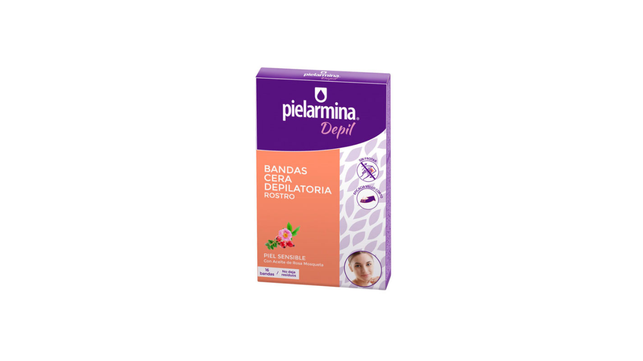 BANDAS CERA DEPILATORIA ROSTRO PIELARMINA X 16 BANDAS