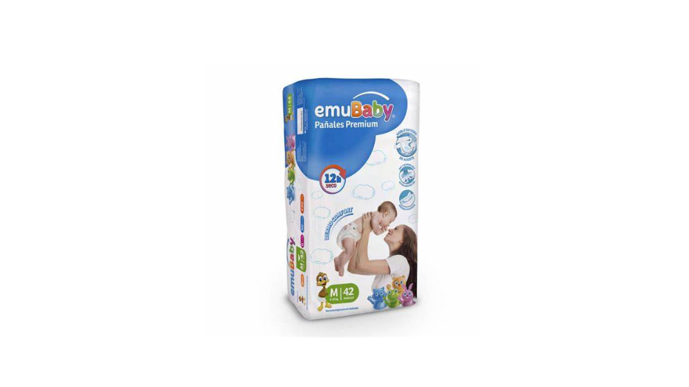 EMUBABY PAÑALES PREMIUM DERMO COMFORT 72H SECO X 42 PAÑALES TALLA M