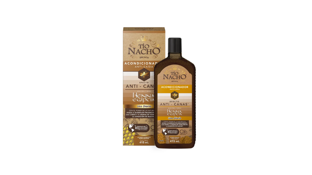 ACONDICIONADOR TIO NACHO ANTI CANAS JALEA REAL + HENNA EGIPCIA X 415 ML