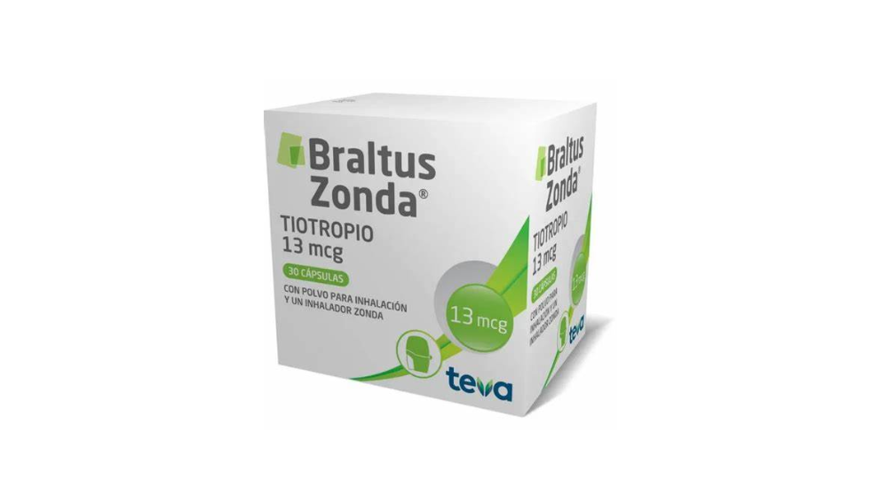 BRALTUS ZONDA TIOTROPIO 13 MCG X 30 CAPSULAS CON POLVO PARA INHALACION Y UN INHALADOR ZONDA TEVA