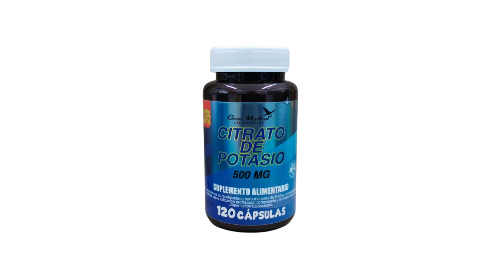 CITRATO DE POTASIO 500MG X 120 CAPSULAS GREEN MEDICAL