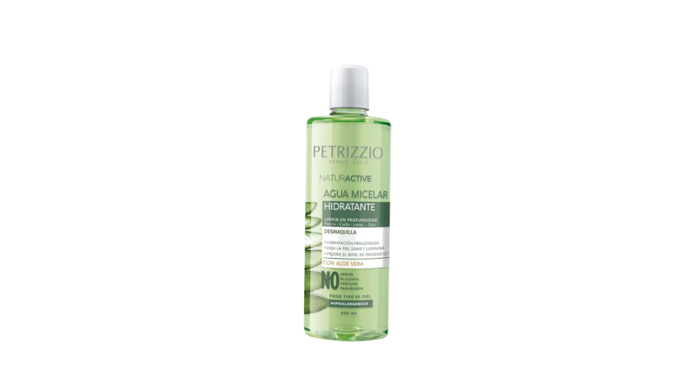 AGUA MICELAR PETRIZZIO NATURACTIVE HIDRATANTE CON ALOE VERA X 200ML