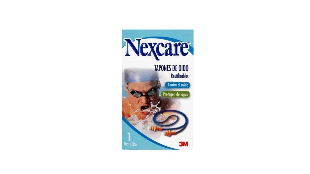 NEXCARE TAPONES DE OIDOS REUTILIZABLES X 1 PAR MAS CONTENEDOR