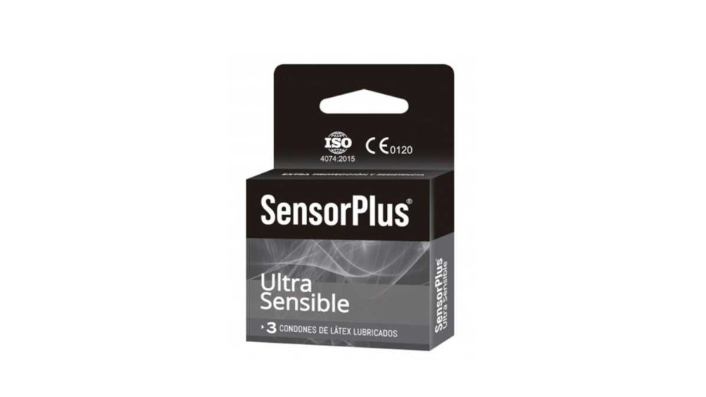 PRESERVATIVOS SENSOR PLUS ULTRA SENSIBLE CONDON X 3 UNIDADES