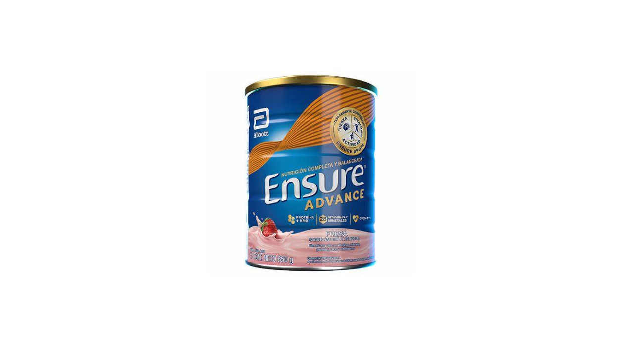ENSURE ADVANCE NUTRICION COMPLETA Y BALANCEADA FRUTILLA  X 850 GRAMOS
