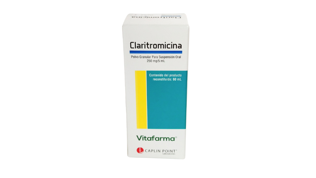 CLARITROMICINA 250MG/5ML X 60ML DE POLVO GRANULAR PARA SUSPENSION ORAL HOSPIFARMA