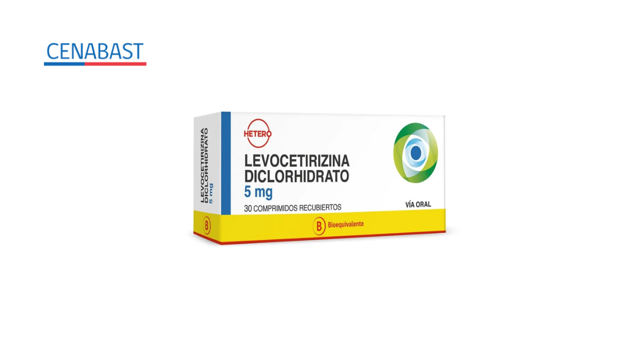 LEVOCETIRIZINA DICLORHIDRATO 5 MG X 30 COMPRIMIDOS RECUBIERTOS [CENABAST]