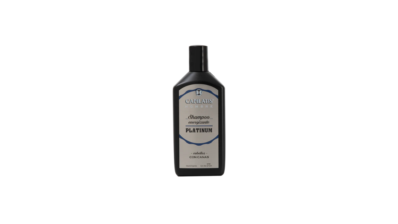 CAPILATIS HOMBRE SHAMPOO ENERGIZANTE PLATINUM CABELLOS CON CANAS X 370 ML