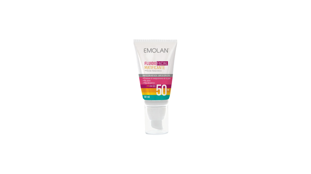 EMOLAN FLUIDO FACIAL MATIFICANTE ACIDO HIALURONICO FPS 50+ X 50 ML