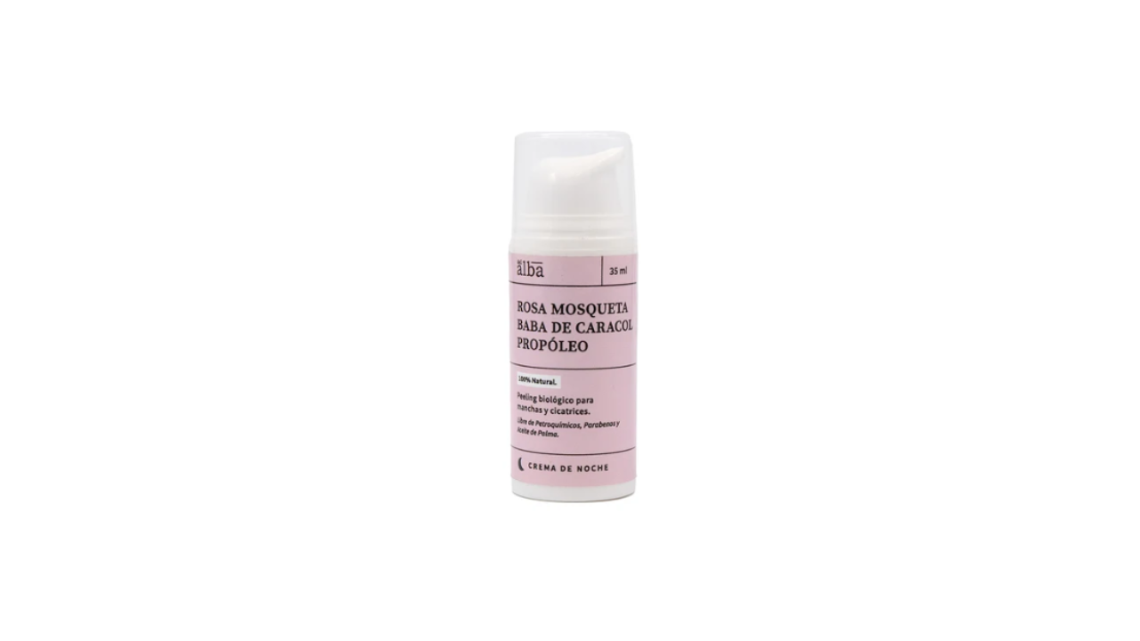 CREMA FACIAL NOCHE ROSA MOSQUETA + BABA DE CARACOL + PROPOLEO X 35 ML APICOLA DEL ALBA