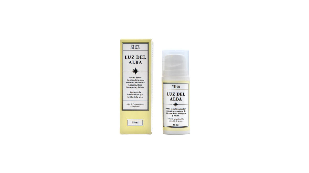 CREMA FACIAL LUZ DEL ALBA ILUMINADORA LUCUMA + ROSA MOSQUETA + BOLDO X 35 ML APICOLA DEL ALBA