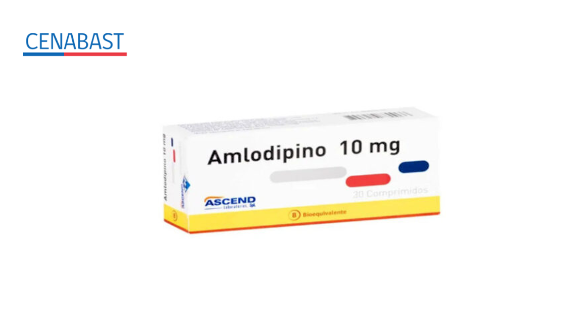 AMLODIPINO 10 MG X 30 COMPRIMIDOS ASCEND [CENABAST]
