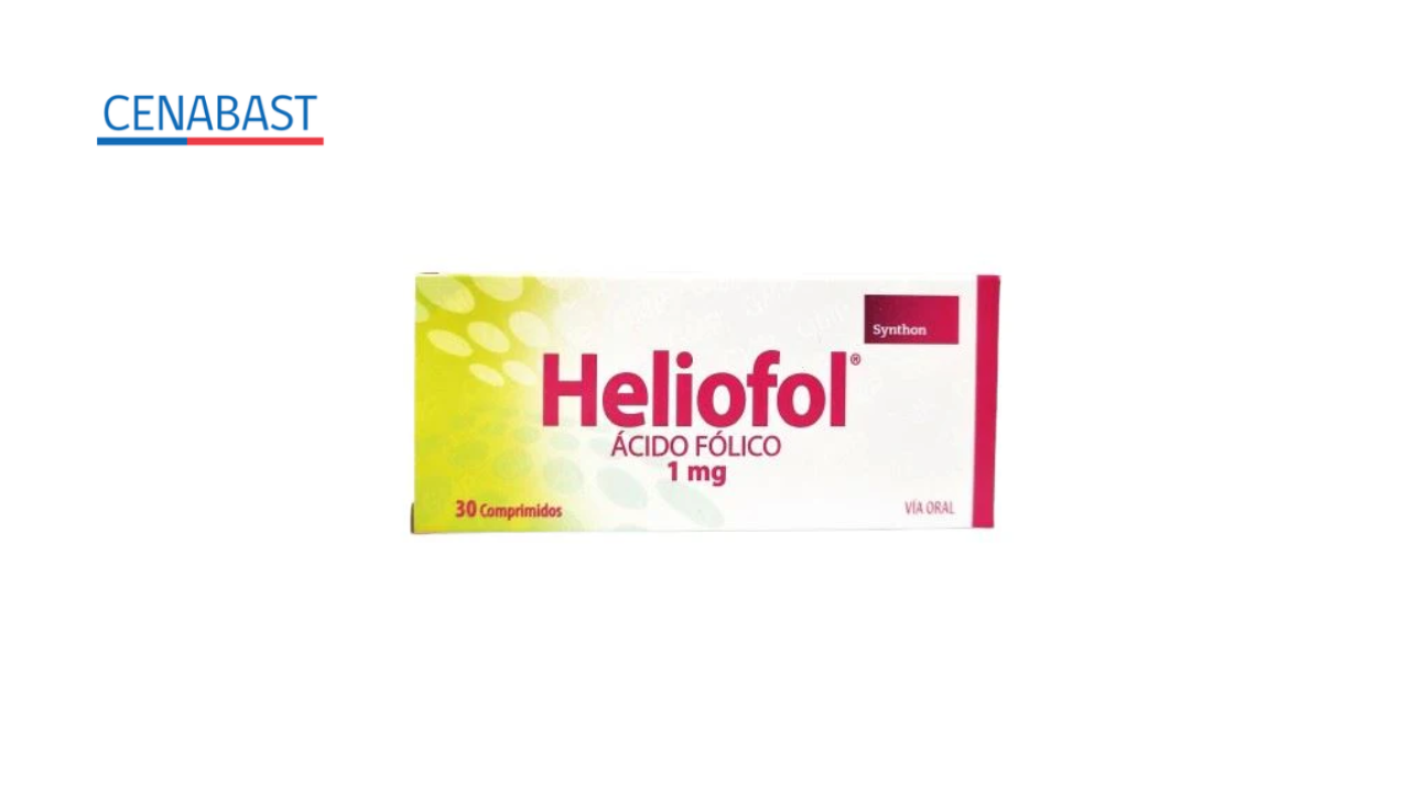 HELIOFOL ACIDO FOLICO 1 MG X 30 COMPRIMIDOS [CENABAST]