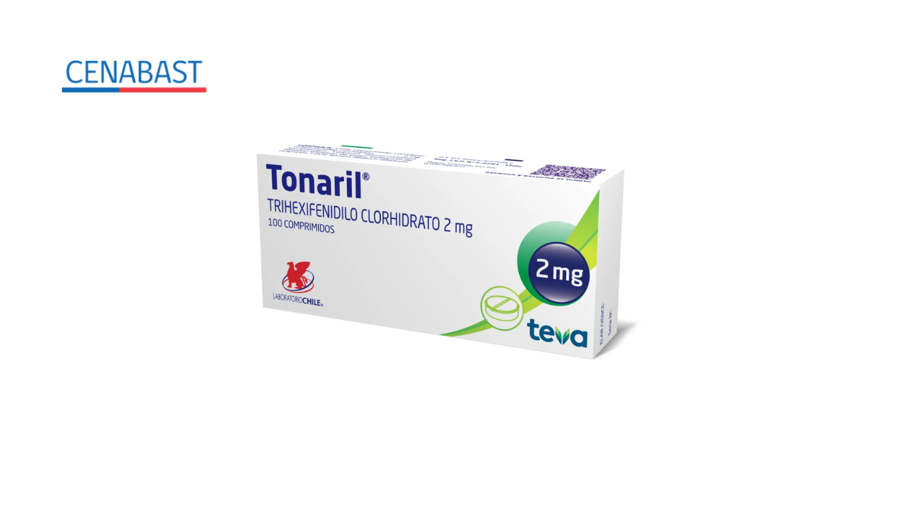 TONARIL TRIHEXIFENIDILO CLORHIDRATO 2 MG X 100 COMPRIMIDOS [CENABAST]