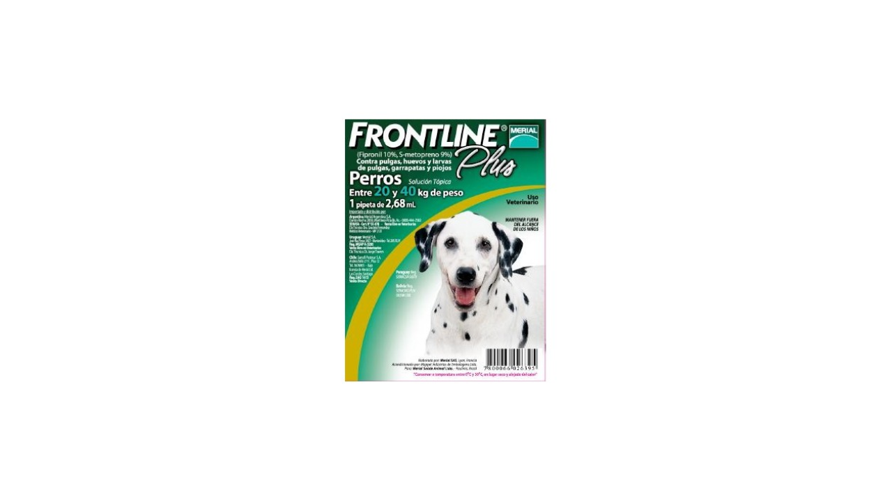 FRONTLINE PLUS ANTIPARASITARIO PERROS ENTRE 20-40 KG X 1 PIPETA BOEHRINGER INGELHEIM