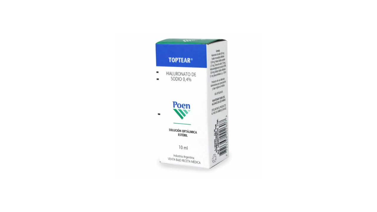 TOPTEAR HIALURONATO DE SODIO 0.4% X 10 ML