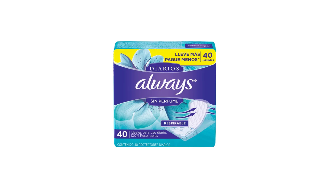 ALWAYS PROTECTORES DARIOS RESPIRABLES X 40 UNIDADES