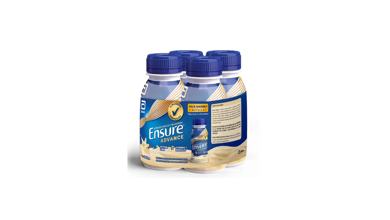 ENSURE ADVANCE ALIMENTO LIQUIDO SABOR VAINILLA X 4 BOTELLAS 220 ML