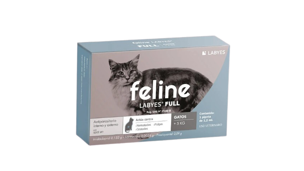 FELINE LABYES FULL ANTIPARASITARIO INTERNO Y EXTERNO GATOS 5 KG X 1 UNIDAD LABYES 