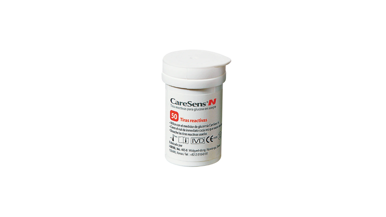 CARESENS TIRAS REACTIVAS PARA GLUCOSA EN SANGRE X 50 TIRAS 