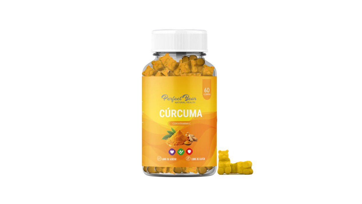 CURCUMA + VITAMINA C GOMITAS MASTICABLES X 60 GOMITAS VEGANAS PERFECT BEAR