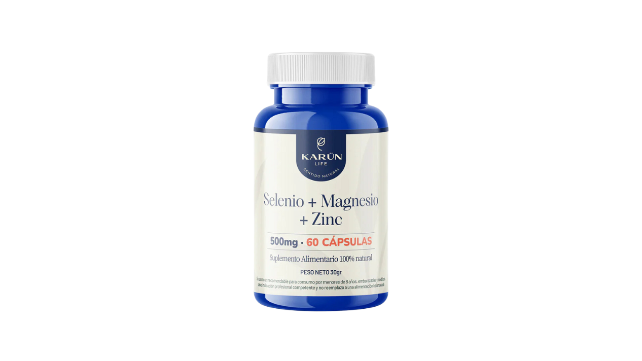 KARUN LIFE SELENIO + MAGNESIO + ZINC 500 MG X 60 CAPSULAS 