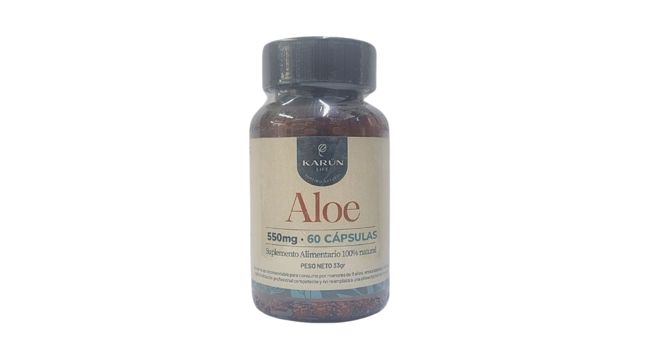 KARUN LIFE ALOE 550 MG SUPLEMENTO ALIMENTARIO X 60 CAPSULAS 