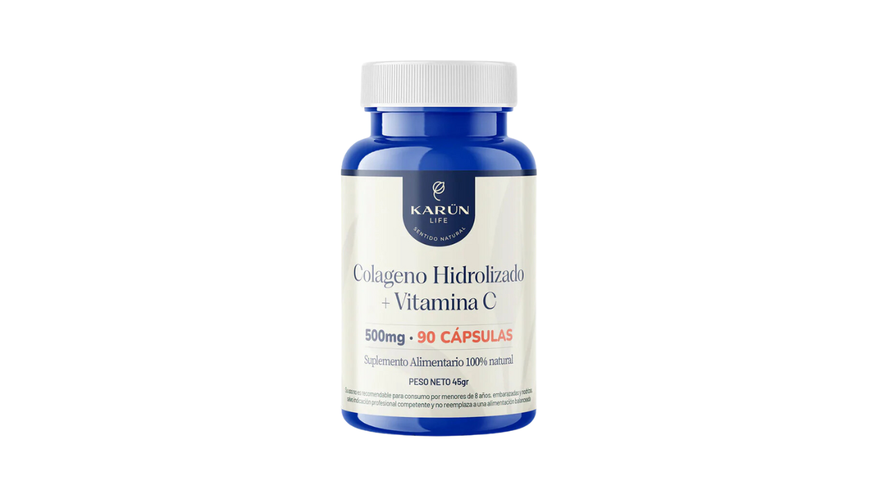 KARUN LIFE COLAGENO HIDROLIZADO + VITAMINA C 500 MG SUPLEMENTO ALIMENTARIO X 90 CAPSULAS 