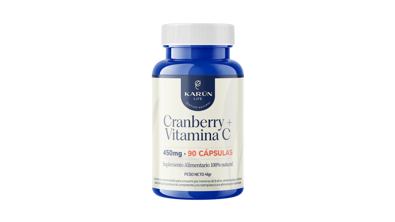 CRANBERRY + VITAMINA C 450 MG SUPLEMENTO ALIMENTARIO X 90 CAPSULAS KARUN LIFE 
