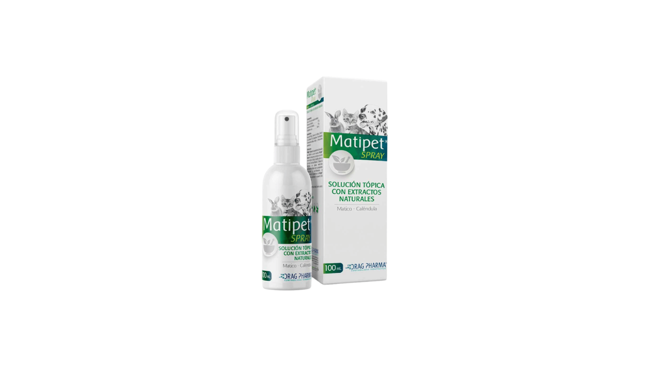 MATIPET SOLUCION TOPICA CON EXTRACTOS NATURALES MATICO SPRAY X 100 ML DRAG PHARM