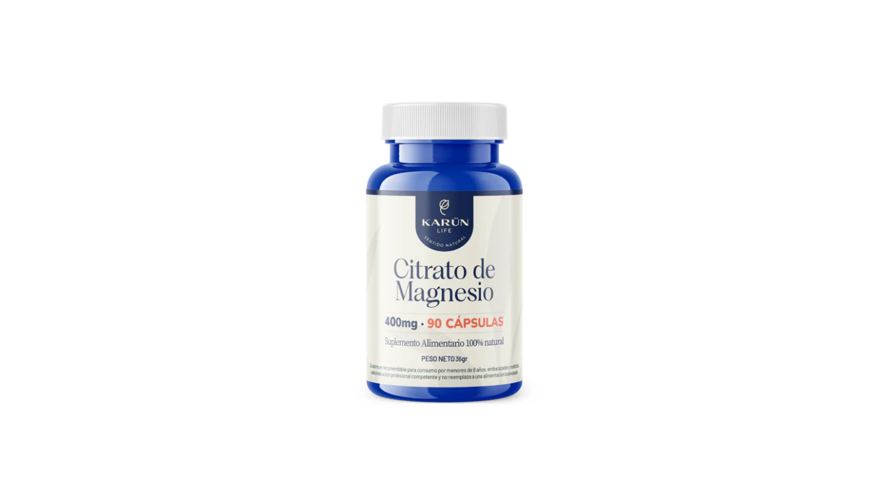KARUN LIFE CITRATO DE MAGNESIO 400 MG SUPLEMENTO ALIMENTARIO X 90 CAPSULAS