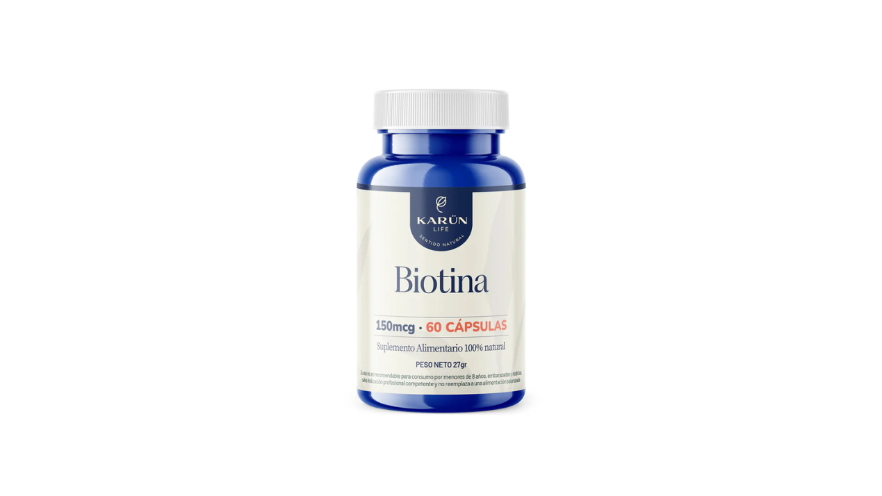 BIOTINA 150 MCG SUPLEMENTO ALIMENTARIO X 60 CAPSULAS KARUN LIFE