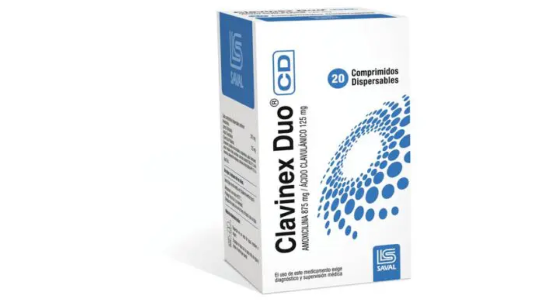 CLAVINEX DUO CD AMOXICILINA 875 MG + ACIDO CLAVULANICO 125 MG X 20 COMPRIMIDOS DISPERSABLES