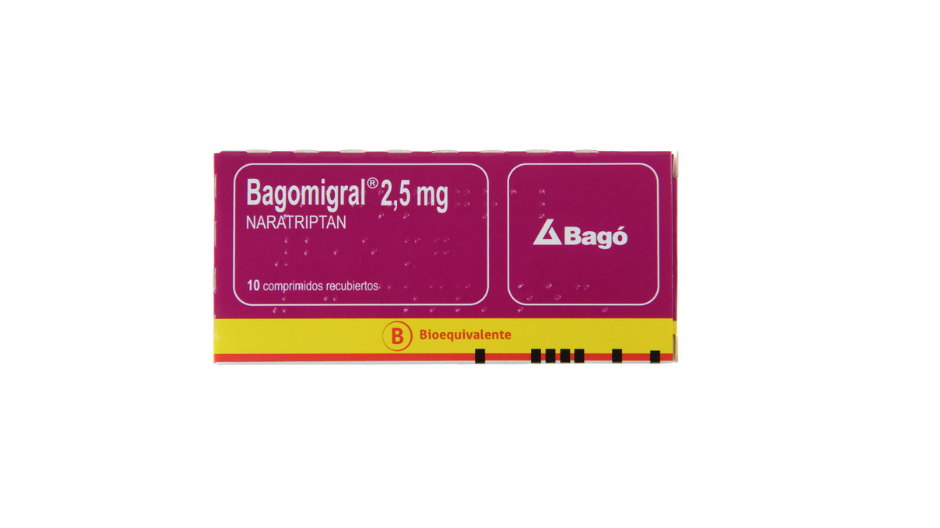 BAGOMIGRAL NARATRIPTAN 2,5MG X 10 COMPRIMIDOS RECUBIERTOS