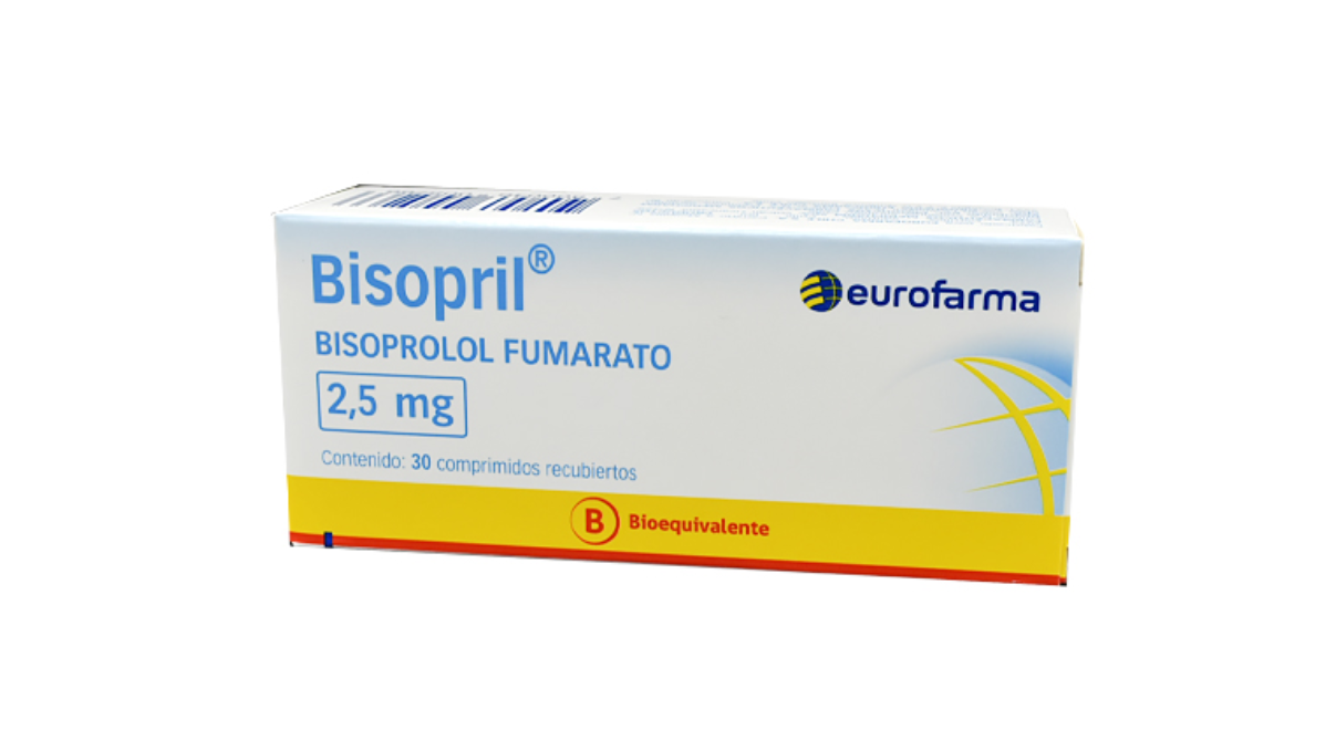BISOPRIL BISOPROLOL 2,5 MG X 30 COMPRIMIDOS RECUBIERTOS EUROFARMA