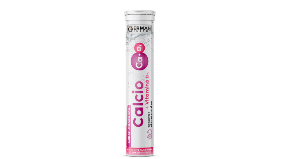 CALCIO VITAMINA + D3 X 20 TABLETAS EFERVESCENTE GERMAN ENERGY