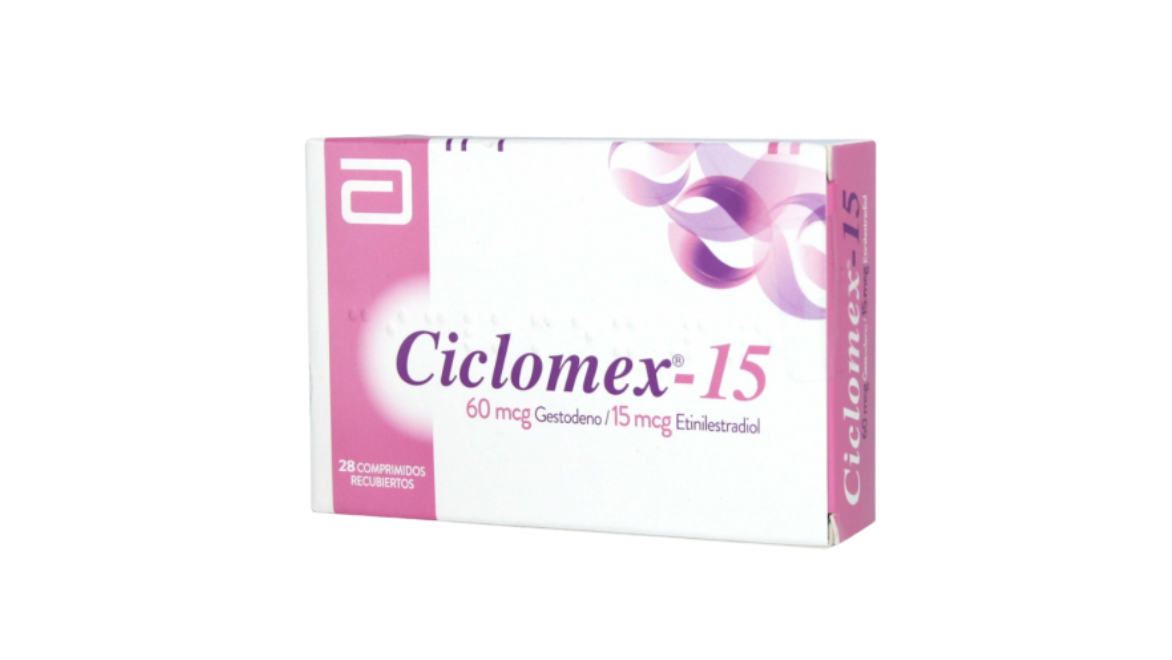 CICLOMEX-15 GESTODENO + ETINILESTRADIOL 60/15 MCG X 28 COMPRIMIDOS RECUBIERTOS ABBOTT 
