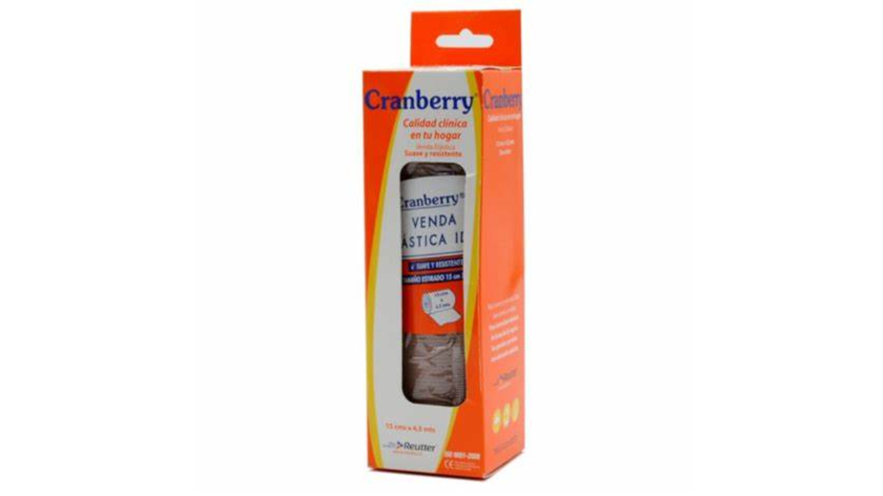 CRANBERRY VENDA ELASTICA PIEL 15 CM X 4,5 MTS X 1 UNIDAD