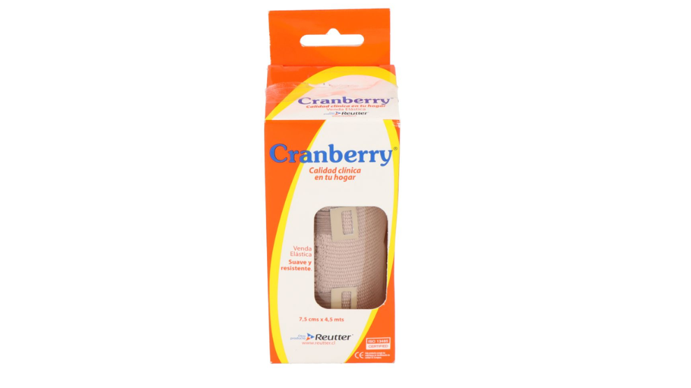 CRANBERRY VENDA ELASTICA PIEL 7.5 CM X 4,5 MT X 1 UN REUTTER